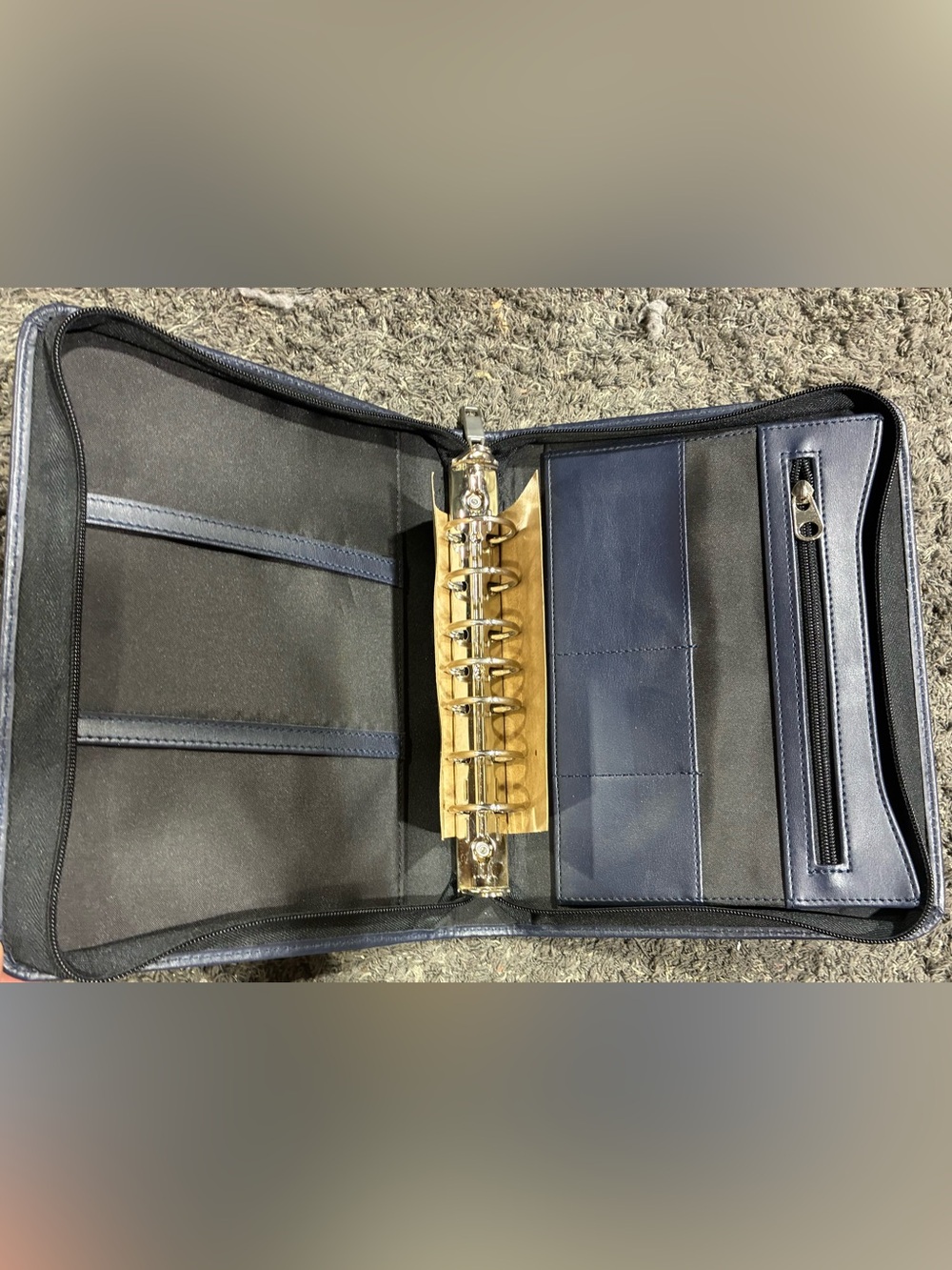 New Navy and Black Zip Binder Organizer